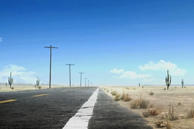 Road In The Desert From Rango Desktop Wallpapers