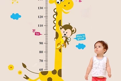 1 Pieces Giraffe Height Wall Stickers Kids Decorative Painting ...