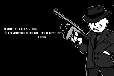Al Capone Quote And Vault Boy Wallpapers   Quote Wallpapers