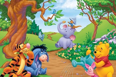 Winnie The Pooh Wall Mural Ideas For Kids Room Decor ...