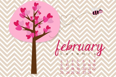 Simply Brenna: February 2014 Desktop Calendar