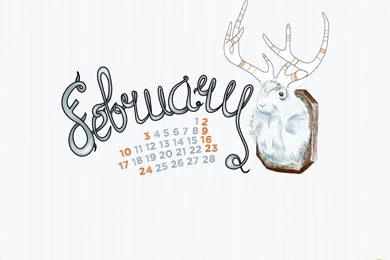 Desktop Wallpapers Calendar February 2013: Jackalope
