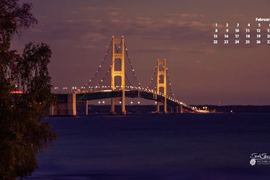 February 2015 Calendar Desktop Wallpapers – Mackinac Bridge ...