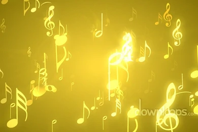 Musical Notes Gold Music Themed Video Loop / Animated Motion ...