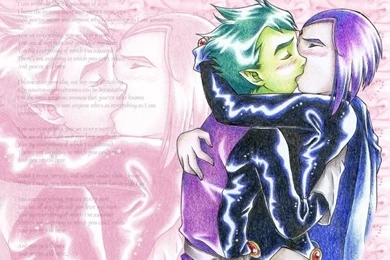 Wallpapers Kiss Me Now Raven Beastboy 800x600