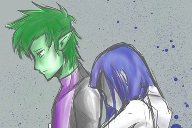 DeviantArt: More Like Beast Boy x Raven kiss teen titans couples ...