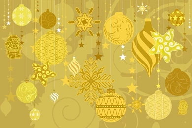 Christmas Design – Gold Widescreen Wallpapers