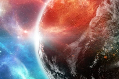 Deviantart Artwork Dual Screen Outer Space Planets Spaceships