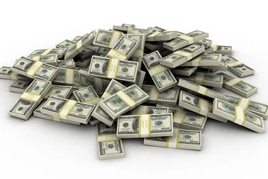 3D View, Money, Dollar Bills, Virtual :: Wallpapers