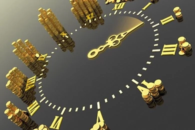 Photo: 3d abstract enchanting time is money wallpaper backgrounds ...