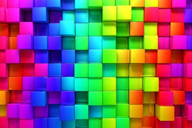 Rendering Cubes Backgrounds Color Wallpapers