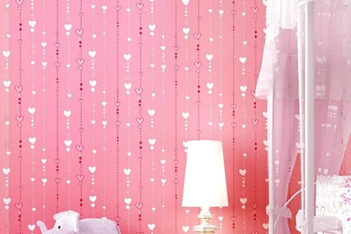 Flock Non Woven Love Modern Strip Wallpapers Roll For Walls,Luxury ...