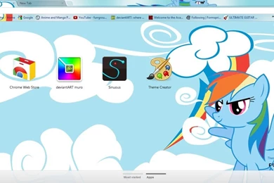 Rainbow Dash Google Chrome Theme V1 By Furrgroup On DeviantArt