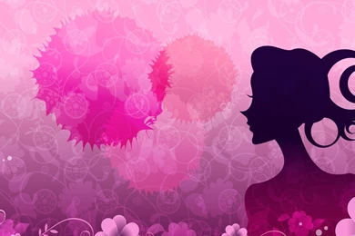 Flowers, Pink, Women, Wallpaper, Vector (