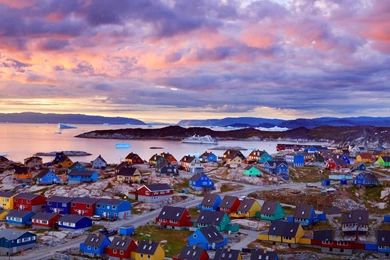 Greenland Colorful Houses Wallpapers