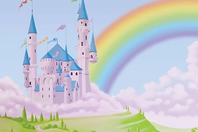 Princess Castle With Unicorn Wallpapers Mural (Style 1) [Style 1 ...