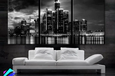 Popular Items For Detroit Skyline On Etsy