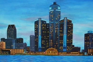 Detroit Skyline By Lettym On DeviantArt