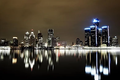 Detroit Night Skyline Photograph By Alanna Pfeffer