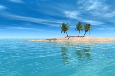 Three Palm Island < 3D Art < Gallery < Desktop Wallpapers
