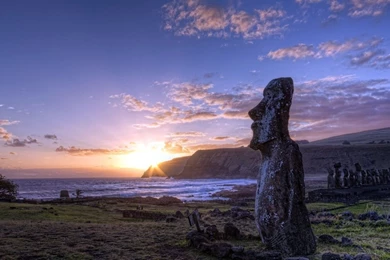 Easter Island In The Polynesian Triangle