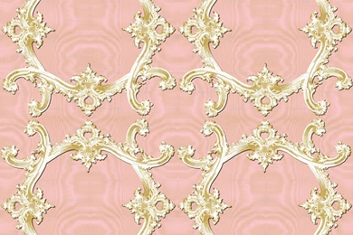 The Rococo Swag ~ Ballet Pink Moire And Gilt Wallpapers ...