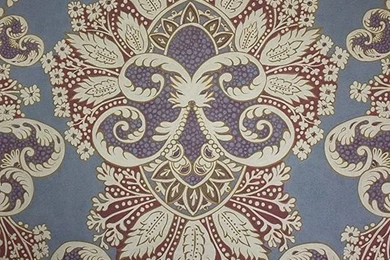 Rococo Dusky Blue Wallpapers