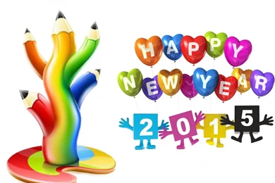 HD Happy New Year 2015 Cartoon Wallpapers