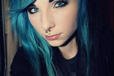 Scene Black And Blue Hair Color Dye Emo Wallpapers – ImagesBug.com