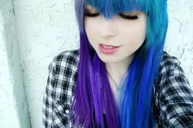 Emo Girl Scene Hair Emo Blue Hair Color Scene Girl Scene ...