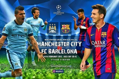 Manchester City FC Vs FC Barcelona 2015 UEFA Champions League ...