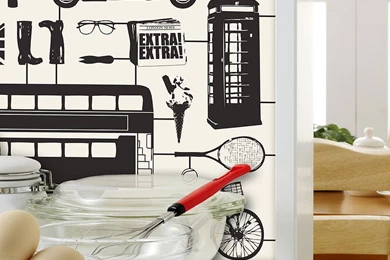 Airfix London Wallpapers Black And Cream By Victoria Eggs ...