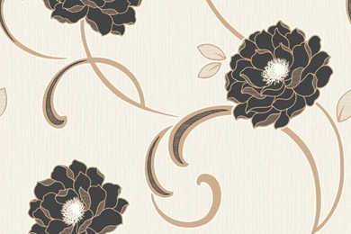 Buy Fine Decor Florentina Wallpapers Cream / Black / Gold