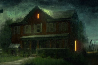 Landscape Horror House Mist Haunted Halloween Dark Wallpapers ...