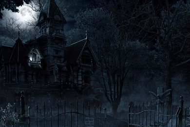 HAUNTED HALLOWEEN MANSION WALLPAPER (