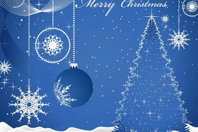 Merry Christmas Blue Wallpapers   111083