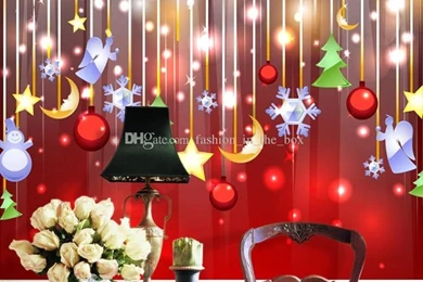 Christmas Decoration Wallpapers Lovely Photo Wallpapers Custom 3D ...
