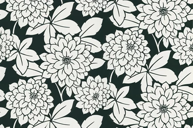 Souci Fun Floral Wallpapers In Black And White By Brewster Home ...