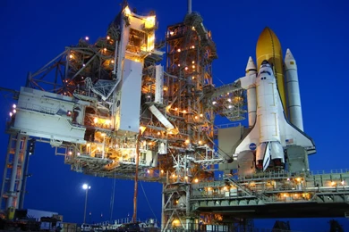 APOD: 2009 May 13 A Space Shuttle Before Dawn