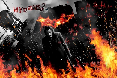 Batman Joker Dark Knight Fire Horror Clown Why So Serious ...
