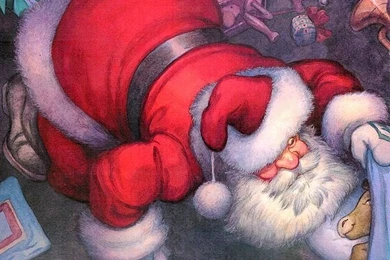 Santa Claus Illustrated Wallpapers   Christmas Art Wallpapers 4 ...