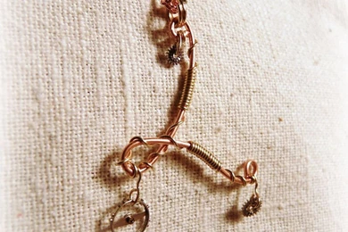 DeviantArt: More Like Steampunk Copper Wire Alphabet Pendant ...