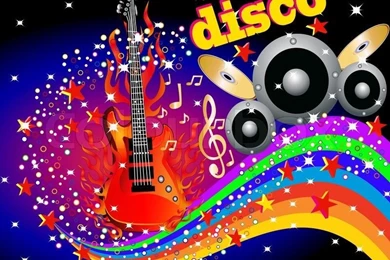 Illustration Music Backgrounds With Guitar Speaker And Rainbow ...