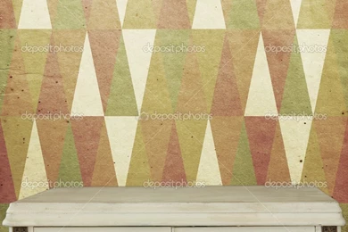 Vintage Wallpapers Table Stock Picture