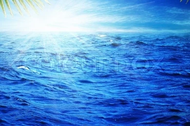 Pretty Nice Tropical Evening On The Blue Sea, Natural Stock Photo