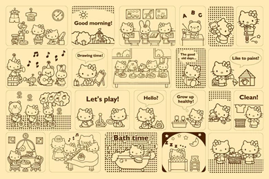 Backgrounds Brown Kitty Sanrio Hello Desktop Widescreen Pixels ...