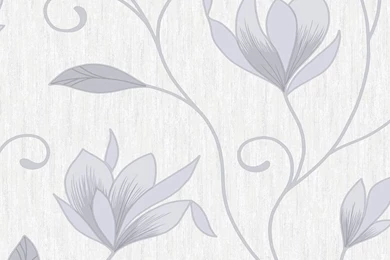 Vymura Synergy Glitter Floral Wallpapers Dove Grey White Silver ...