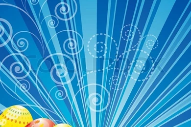 Easter Backgrounds With Colorful Easter Eggs Over Blue Backgrounds ...