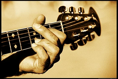 2560x1600px Red Fire Guitar