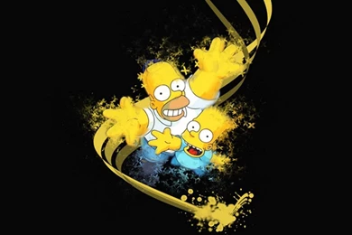 Wallpapers Simpsons Bart Black The 1366x768